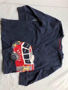 18-Months Carter's Dark Blue Shirt w/Fire Rescue Truck; 3/4 length sleeves